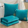 Almohada Gruesa Multifuncional Edredón de Doble Propósito Siesta de Oficina Plegable Cojín Pequeño Cojín para Coche Edredón