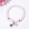 Pulseira de cristal rosa versão coreana anel único moda Senhoras Calcedônia roxa Coroa pulseira joias atacado