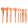 Nuevo set de 10 brochas de maquillaje con mango transparente brocha para polvo brocha para rubor brocha de reparación brocha para sombras de ojos herramientas de belleza para principiantes