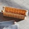 Cesta de Almacenamiento para Artículos Varios de Escritorio Estilo Tronco Mimbre con Asa para Hotel Casa de Huéspedes Cesta para Artículos de Tocador Limpieza Almacenamiento de Vajilla