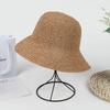 Sombrero de Pescador Pequeño de Ala Corta para Mujer Estilo Japonés de Moda, Sombrero de Paja Tejido a Mano, Estilo Fresco, Sombrero de Sol y Protección Solar con Ala Grande