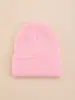 Gorro de malha circular liso de cor sólida para homens e mulheres, gorro de lã de inverno, gorro quente acrílico liso