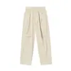 Calça Cargo Reta Plissada Estilo Rua Americana Masculina Marca Tendência Calça Casual Solta Perna Larga Calça Paraquedas Punho Elástico Calça Longa