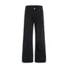 Pantalones Largos de Mezclilla Lavada Estilo High Street Americano Estilo Vibe Sueltos Casual Versátiles Pantalones para Hombre Retro de Pierna Ancha Rectos