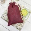 Fábrica en stock cabello liso hongo corsé bolsa con cordón sachet de joyería cuerda para la mano almacenamiento regalo bolsa de lino cuentas