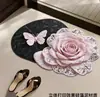 Alfombrilla de Suelo de Barro Diatomeas, Antideslizante, Resistente a la Suciedad, Alfombrilla Absorbente de Agua, Felpudo de Puerta de Baño, Estilo Floral Francés, Alfombrilla de Suelo para Baño del Hogar