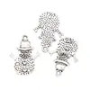 26 Tipos de Colgantes Antiguos de Plata con Temática Navideña DIY Accesorios de Joyería Retro de Aleación Colgantes para Collares y Pulseras Transfronterizos