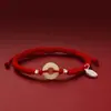 Pulsera de Hilo Rojo con Hebilla de Paz de Jade Hetiano Natural para Mujer, Plata Pura Atrae Riqueza y Fortuna, Pulsera de Pareja de Plata Pura, Regalo para Mejores Amigas