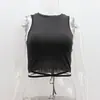 Colete Pequeno Estampado Irregular Transfronteiriço Feminino Verão Europeu e Americano Novo Alça Top Pequeno Sexy Apertado na Barriga