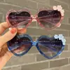 Óculos de Sol Atacado Cristal Flor Amor Meninos e Meninas Óculos de Sol Infantis Óculos de Sol Fofos Tendência Protetor Solar Óculos Brinquedo Moda