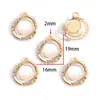 Accesorios de joyería de aleación con colgante de marco geométrico incrustado de diamantes para pulsera DIY, colgante de bolso, accesorio decorativo W852