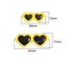 Acrílico amor gafas accesorios cuentas planas diy hecho a mano tejido muñeca joyería accesorios decorativos materiales