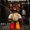 Ornamento de Chão Criativo Urso Espacial Pintado para Sala de Estar ao Lado do Sofá Decorações para Casa Cofrinho