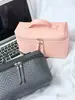 Bolsa de Maquiagem Acolchoada Grande Capacidade Caixa de Mão PU Bolsa de Armazenamento Portátil Necessaire Estilo Ins Viagem Viagem de Negócios Impermeável