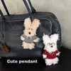 Lindo Perro de Peluche con Pelo Rizado, Colgante en el Mismo Estilo que las Mascotas de Celebridades, Adecuado para Bolsas y Llaves de Estudiantes y Niñas