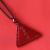 Colgante Triángulo de Cinabrio Collar de Transferencia para Hombres y Mujeres Colgante Portátil Amitabha Arena Dorada Púrpura Colgante para Bebé Cadena de Teléfono Móvil
