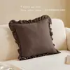 Funda de almohada color crema estilo francés para sofá de sala de estar, cojín universal 2026 para todas las estaciones, almohada lumbar para cabecera de dormitorio, respaldo, transfronterizo