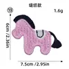 Parches Bordados de Ponis de Dibujos Animados para Sobres Rojos, Ropa, Bolsos, Fundas de Teléfono, Bufandas, Parches Decorativos DIY en Stock