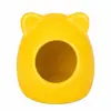 Nido de Cerámica para Hámster, Habitación para Dormir Oso Dorado, Casa de Enfriamiento para Mascotas Pequeñas, Nido de Cerámica Refrigerante de Verano, Nido para Dormir