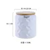 Tarro sellado de cerámica con diseño de diamantes y tapa de madera, tarro para té para el hogar, tarro para almacenar granos de café, tarro de almacenamiento de gran capacidad