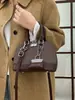 Bolsa Shell Retrô Cor Contrastante 2025 Nova Textura da Moda Mais Fácil de Combinar Bolsa de Mão Casual Estilo Ocidental Bolsa de Ombro Transversal Bolsa Feminina