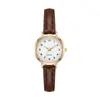 Reloj de mujer popular de nicho transfronterizo, simple digital de cuarzo para mujer con correa de cuero, reloj para estudiante