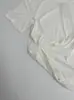 Camiseta Holgada de Estilo Nuevo para Verano con Dobladillo Ajustable a la Cintura, Camiseta Lisa Blanca/Negra para Mujer