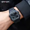 Relógio Quadrado Novo Sanda Alarme de Água para Natação Luminoso Relógio para Estudante Masculino Estilo Coreano Moda Simples Relógio Esportivo