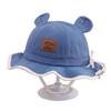 Chapéu de bebê fofo para crianças de 1 a 3 anos, chapéu de pescador versátil, chapéu de pescador infantil com rosto sorridente da sorte, chapéu de sol de verão para meninos