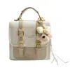 2026 Novo Estilo Moda Feminina Inspirado no Retrô Exquisito e Estiloso Versátil Estilo Coreano Mochila Fofa Pequena Bolsa Diária Feminina