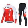 Roupa de Ciclismo Manga Longa Completa Atacado Almofada de Silicone Espessada para Homens e Mulheres Respirável Secagem Rápida Bike Quente Roupa de Ciclismo