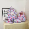 2026 Mochila Estampada de Dibujos Animados Nueva para Estudiantes Mochila Ligera de Gran Capacidad Set de Viaje Lindo de Cuatro Piezas