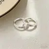 Anillo Liso de Plata Pura 999 con Cuerda Roja y Cuerda Trenzada, Anillo Ajustable de Empuje y Tracción para Hombres y Mujeres, Anillo Sencillo Versátil de Nicho para Parejas