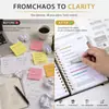 Planejador de Agenda Transfronteiriço 2027 A5 Calendário Inglês Caderno Gradiente Geométrico Planejador de 365 Dias Caderno Simples para Negócios