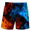 .Pantalones de Playa Sueltos para Hombre, Pantalones de Surf para Playa, Tendencia de Bañadores con Estampado de Humo Nuevo Verano 2022 Europeo y Americano
