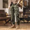 Pantalones Cargo Estilo Americano para Hombre 2025 Primavera y Otoño Nuevos Pantalones Casuales Gruesos para Hombre Sueltos Elásticos Jogger Pantalones con Múltiples Bolsillos