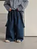 Pantalones de Peto de Mezclilla Estilo Coreano de Primavera para Niños y Niñas, Jeans Casuales Versátiles para Niños Pequeños, Pantalones Largos de Color Sólido para Bebés