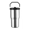 Taza de coche portátil nueva transfronteriza de 2030 oz, gran capacidad, para exteriores, portátil, montable en coche, aislada y con pajilla - venta al por mayor