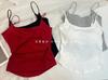 Colete Suspensório Feizi sem Costas com Bojo Nó nas Costas Vermelho Lindo Costas Top Sexy Bodycon Envolto no Peito para Mulheres