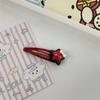Navidad Año Nuevo Gato Negro y Rojo Amor Pasador Roto Chica Ins Flequillo Accesorios para el Cabello Pinza Lateral Dopamina Puesto de un Dólar