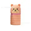 Porta-canetas de Silicone Animal de Desenho Animado Infantil, Recipiente de Caneta Dobrável Retrátil Fofo, Porta-armazenamento de Lápis Estilo Q-Cute para Alunos do Ensino Fundamental