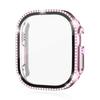 Adecuado para Apple Watch S10 Estuche Protector de Diamantes de Doble Fila Estuche Protector para Apple Watch S9 Estuche Integrado de PC con Película Templada