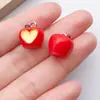 Acessórios para Joias DIY Frutas Realistas de Resina Maçã 3D Pulseira Colar Pingente Brincos Pingente de Fone de Ouvido Charme
