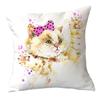 Funda de Almohada de Peluche Creativa con Perro Pintado Funda de Cojín para Cintura de Oficina Textil para el Hogar Diseño de Almohada