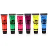 Maquillaje Facial Luminoso de 10 ml Mejorado Pintura Fluorescente Pigmento para Pintura Corporal Set de Maquillaje Facial Color Facial Fluorescente Maquillaje Profesional