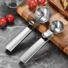Cuchara para helado de acero inoxidable, cuchara para helado multifuncional, sacabolas para frutas y sandía, cuchara para postres para cafeterías