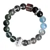 Pulsera de Restauración de los Cinco Elementos para Elementos de Agua y Madera, Pulsera de Cristal de Piedras Preciosas Múltiples Naturales para Hombres y Mujeres, Regalo de Joyería de Cuenco de Tesoros