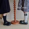 Calcetines para Niñas Primavera y Verano Clase A Delgados Calcetines hasta la Pantorrilla para Niñas Calcetines de Media Caña Sin Costuras Algodón Peinado Tubo Largo Sin Costuras Felpa
