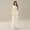 Jeans de Mujer Retro Americano con Bolsillo Trasero de Solapa Micro Acampanados Cintura Alta Estilizador de Figura Temperamento Moda Versátil Pierna No Ajustada de Campana