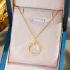 Collar de Acero de Titanio con Cadena para Clavícula de Mujer, Accesorios de Moda Sencillos y de Lujo, Uñas Europeas y Americanas de Moda, Cadena Completa de Diamantes